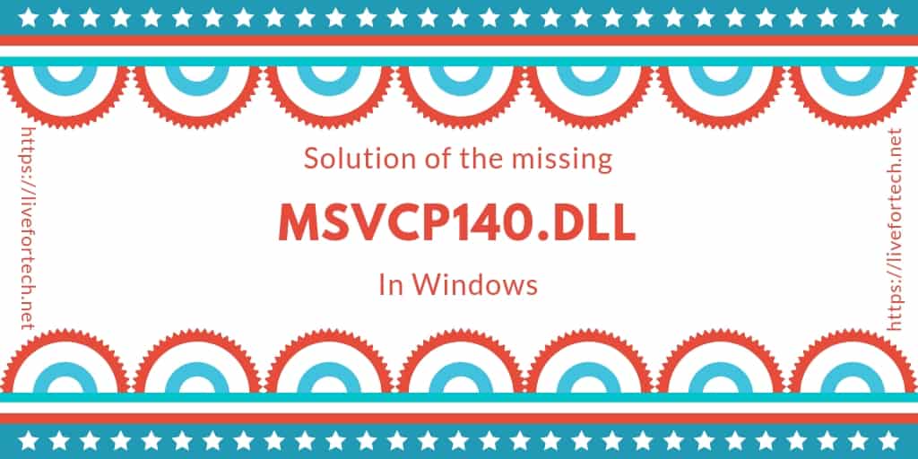 msvcp140.dll missing windows 8